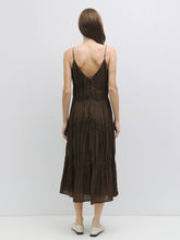 Load image into Gallery viewer, MOD REF - The Kendra Dress | Gathered Maxi Dress: BROWN / LARGE
