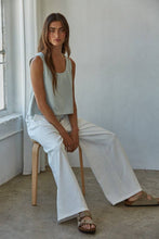 Load image into Gallery viewer, By Together - L8515 | Knit Cotton French Terry Side Pockets Wide Leg Pants: Off White / S
