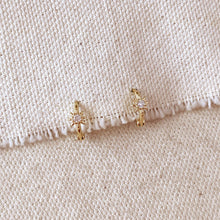 Load image into Gallery viewer, GoldFi - 18k Gold Filled Starburst Mini Clicker Hoop Earrings

