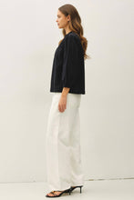 Load image into Gallery viewer, Be Cool - CRISP COTTON BUTTON UP FLOWY BLOUSE: White / S
