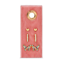 Load image into Gallery viewer, Butterfly Velvet Stud Gift Set
