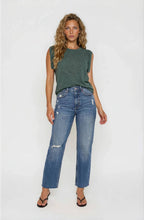 Load image into Gallery viewer, GILLI - CREW NECK TUCKED SHOULDER FOLDED BAND SLEEVE TOP: OATMEAL GREY / S
