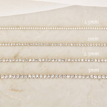 Load image into Gallery viewer, MAIVE - CZ Tennis Bracelet: Gold / 2mm
