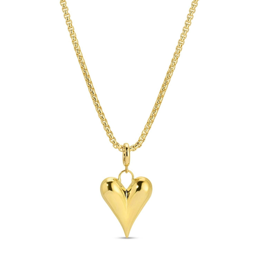 Long Or Doubled Up Elongated Bubble Heart Necklace