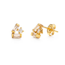 Load image into Gallery viewer, Amano Studio - Baguette Crystal Cluster Stud Earrings
