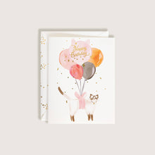 Load image into Gallery viewer, Happy Birthday Balloon Cat Greeting Card
