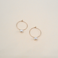 Load image into Gallery viewer, Pearl Hoops
