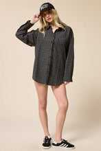 Load image into Gallery viewer, Mimosa - Relaxed Gingham Button Down Shirt: Ocean / S
