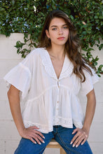 Load image into Gallery viewer, RAISONNEL - Embo Airy Collar Blouse - RT1055: Black / S-M-L (3-2-1)
