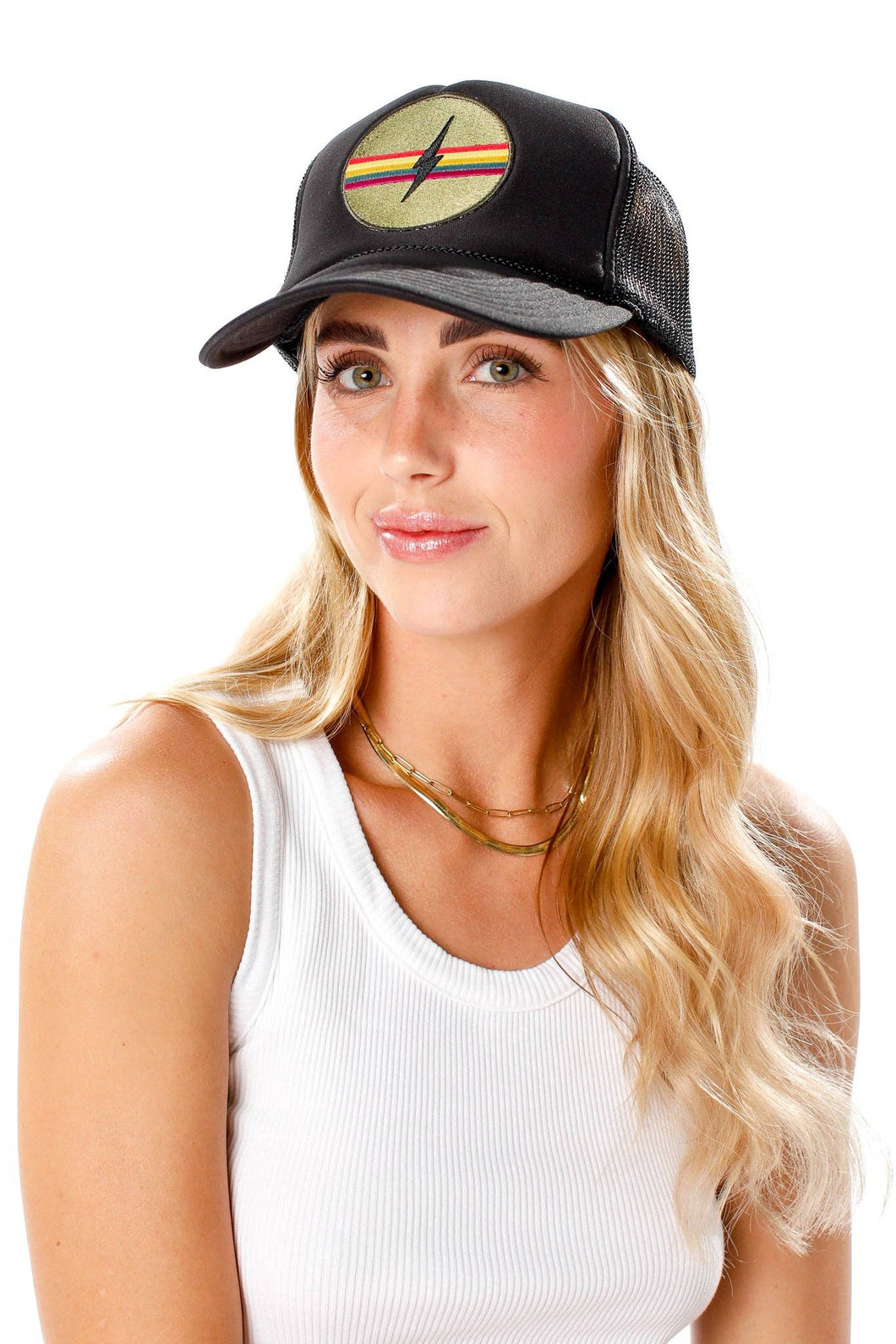 Electric Rainbow Trucker Hat