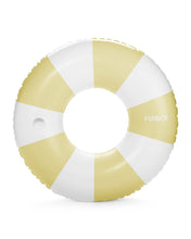 Load image into Gallery viewer, Yellow Vintage Stripe Tube Float
