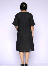 Load image into Gallery viewer, Black Cotton Gauze Dress
