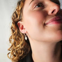 Load image into Gallery viewer, Signet Dangle Hoop Earring
