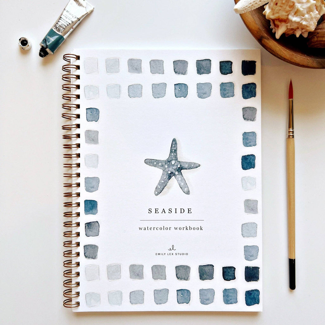 Seaside watercolor book