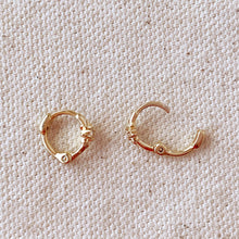 Load image into Gallery viewer, GoldFi - 18k Gold Filled Starburst Mini Clicker Hoop Earrings
