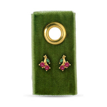 Load image into Gallery viewer, Cherry Studs On Velvet Gift Tag
