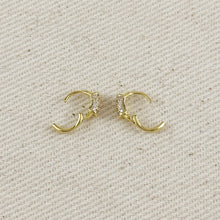 Load image into Gallery viewer, GoldFi - 18k Gold Filled Mini CZ Clicker Earrings
