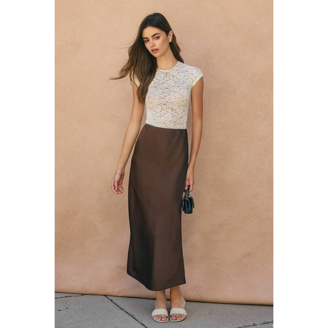 Chocolate Brown Slip Skirt