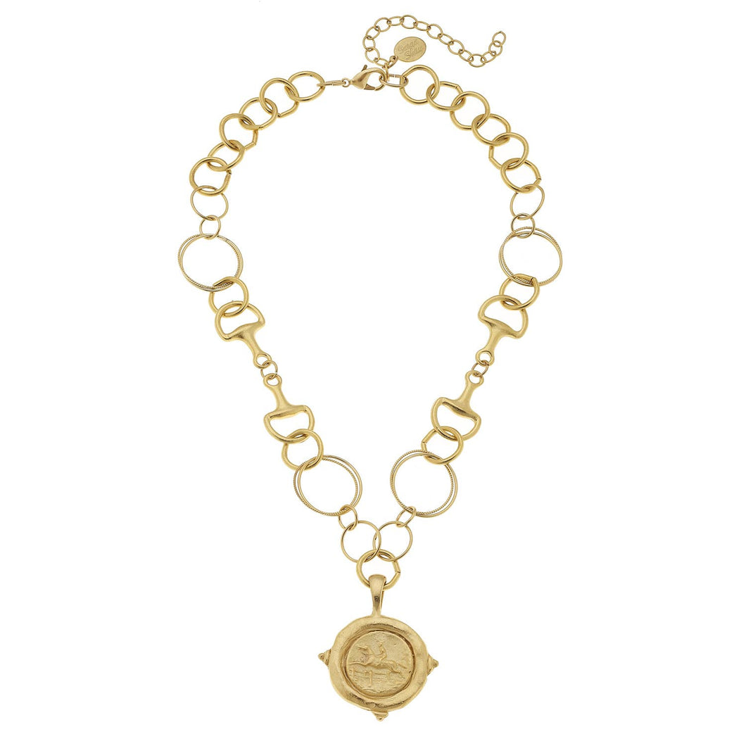 Susan Shaw - Gold Equestrian with Horse-Bit Necklace
