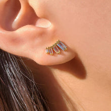 Load image into Gallery viewer, Birthstone Baguette Earring
