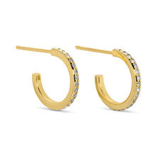Load image into Gallery viewer, Pave Hoops: Gold / Large
