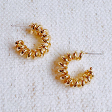 Load image into Gallery viewer, Curly Cord Hoop Earrings
