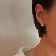 Load image into Gallery viewer, Faceted Trio Crystals Stud Earrings
