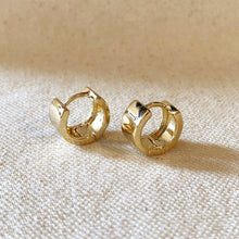 Load image into Gallery viewer, GoldFi - Gold Chunky Flat Clicker Hoop Earrings
