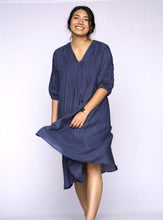 Load image into Gallery viewer, Navy Cotton Gauze Dress
