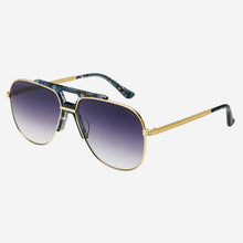 Load image into Gallery viewer, FREYRS Eyewear - Logan ( NEW ) Acetate Aviator Unisex Sunglasses: Light Gold / Gray
