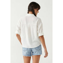 Load image into Gallery viewer, Naked Zebra - Linen Blend Rolled Sleeve Shirt: Black / L
