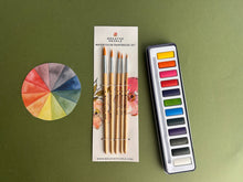Load image into Gallery viewer, Breathe People - 5-Piece Round Watercolor Brush Set, Full Range, Sizes 0-8
