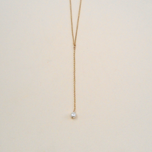 Load image into Gallery viewer, Dainty Pearl Lariat 
