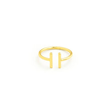 Load image into Gallery viewer, Splendid Iris - Simple Double Bar Adjustable Ring
