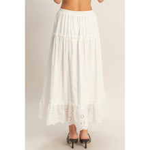 Load image into Gallery viewer, Tiered Eyelet Maxi Skirt
