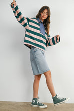 Load image into Gallery viewer, Striped Quarter-Zip Sweatshirt
