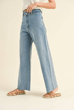 Load image into Gallery viewer, MIOU MUSE - MMP623   STRAIGHT WIDE LEG DENIM PANTS: MATCHA / L
