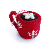 Load image into Gallery viewer, Hot Chocolate Felt Wool Christmas Ornament
