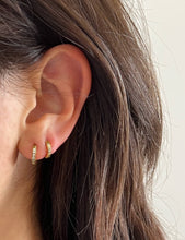 Load image into Gallery viewer, CZ Petite Hoops: 12mm
