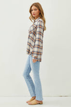 Load image into Gallery viewer, Be Cool - CLASSIC DENIM ORANGE FLANNEL SHIRT: Denim / M
