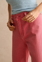 Load image into Gallery viewer, MIOU MUSE - MMP623   STRAIGHT WIDE LEG DENIM PANTS: MATCHA / L
