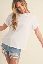 Load image into Gallery viewer, AEMI + CO - 8314DN Mali Baby Tee Short Sleeve Top: White / Contemporary / L
