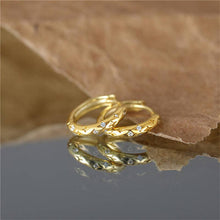 Load image into Gallery viewer, Dainty Gold Star Huggie Hoop Earrings

