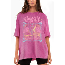 Load image into Gallery viewer, HRTandLUV - NASHVILLE TENNESSEE  OVERSIZED GRAPHIC TEE: L / White
