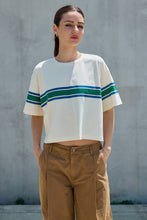 Load image into Gallery viewer, Retro Stripe Boxy Tee
