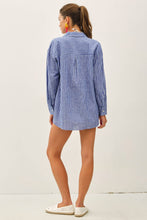 Load image into Gallery viewer, Be Cool - COTTON LINEN BLEND LONG SLEEVE BUTTON UP SHIRT-CHAMBRAY: CHAMBRAY / L
