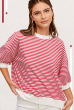Load image into Gallery viewer, Tomato Stripe Short Sleeve
