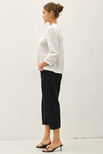 Load image into Gallery viewer, Be Cool - CRISP COTTON BUTTON UP FLOWY BLOUSE: White / S

