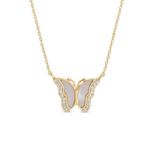 Load image into Gallery viewer, Sweet Shell Pave Butterfly Necklace
