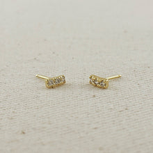 Load image into Gallery viewer, GoldFi - 18k Gold Filled Mini CZ Stud Earrings
